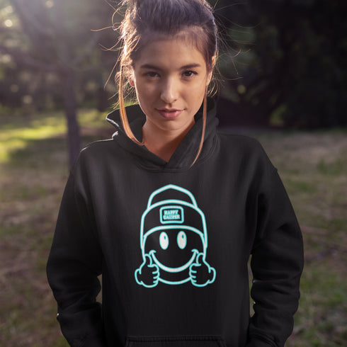 Introducing the ultimate companion for your outdoor adventures – the Happy Camper Hoodie! Designed with the enthusiastic explorer in mind, this hoodie is not just a piece of clothing; it's a declaration of joy and positivity in the great outdoors.